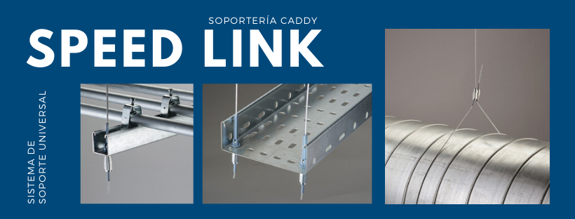 Imagen con ejemplos de aplicaciones del NVENT CADDY SPEED LINK SISTEMA DE SOPORTE UNIVERSAL
