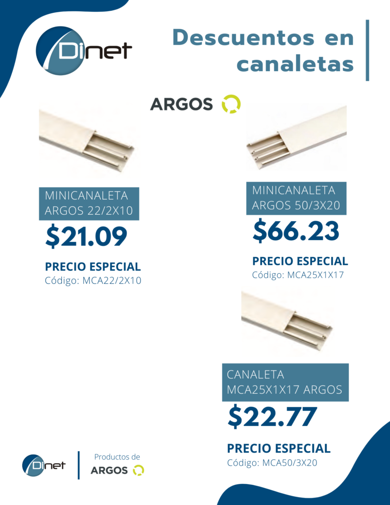 Conoce los grandes descuentos que tenemos en canaletas Argos e IBOCO 
